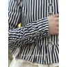 jacket 66736 DAGMAR Dark blue striped twill Ewa i Walla - 30