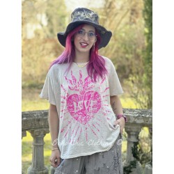 T-shirt Robina Love in Dragonfruit Magnolia Pearl - 1