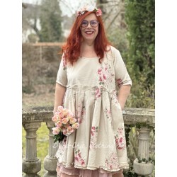 robe TEATA popeline de coton Bouquet de roses