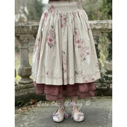 jupe LOU popeline de coton Bouquet de roses Les Ours - 1