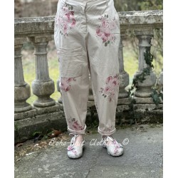 pantalon GASTON popeline de coton Bouquet de roses