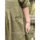 dress MARIA Green gingham linen Les Ours - 14