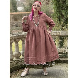 robe ELISE lin Bois de Rose Les Ours - 1