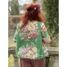 blouse 44897 KARIN Green flower print cotton Ewa i Walla - 9
