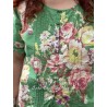 blouse 44897 KARIN Green flower print cotton Ewa i Walla - 20