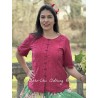 blouse 44897 KARIN Cerise cotton Ewa i Walla - 2