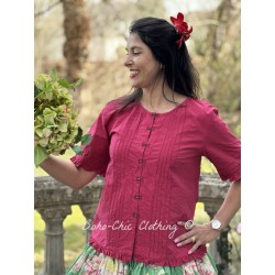 blouse 44897 KARIN Cerise cotton Ewa i Walla - 1