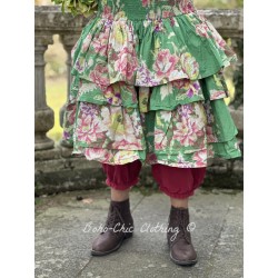skirt 22181 OWENA Green flower print cotton Ewa i Walla - 18