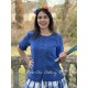 blouse 44897 KARIN Blue cotton Ewa i Walla - 1