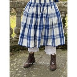 jupe 22176 ALVINA coton Carreaux bleus Ewa i Walla - 1