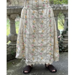 jupe 22180 EVELYN voile de coton brodé Crème à fleurs Ewa i Walla - 1