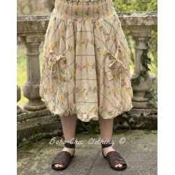 jupe 22179 DORIS voile de coton brodé Crème à fleurs Ewa i Walla - 1