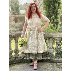 dress 55788 DEON Cream embroidered voile Ewa i Walla - 1