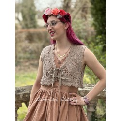 vest 33348 GERALDINE Pearl grey cotton lace Ewa i Walla - 1