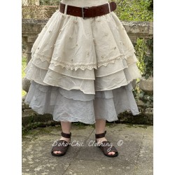 skirt 22190 CARRO Cream tassel organdie