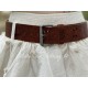 belt EBON 99162 Brown leather Ewa i Walla - 10