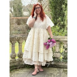 dress 55800 EKANTA Cream tassel organdie Ewa i Walla - 1