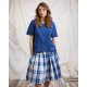 blouse 44897 KARIN Blue cotton Ewa i Walla - 1