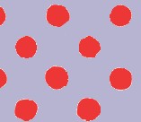 Gray blue with red dots