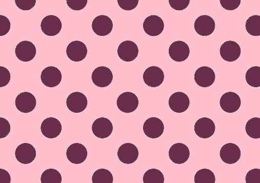 Pink with aubergin polka dot